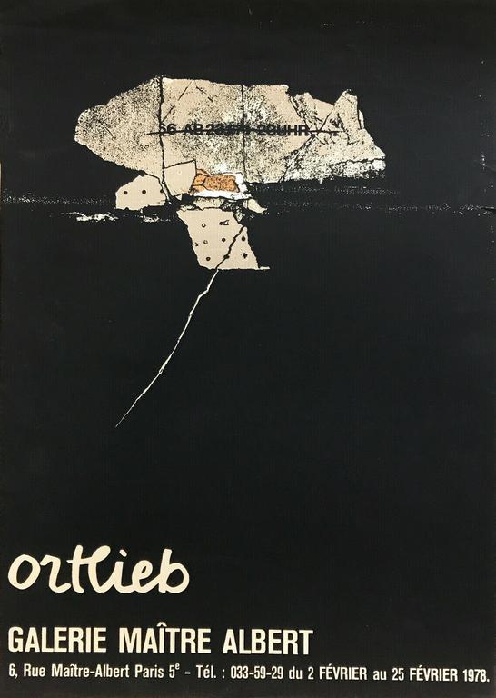 Affiche pour une exposition d'Evelyn Ortlieb en 1978