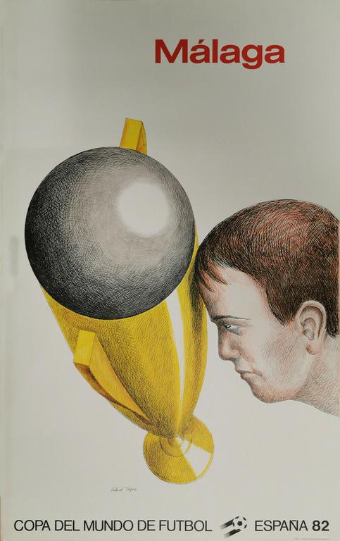 Affiche de Roland Topor pour la coupe du monde de football