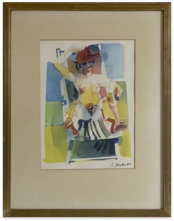 Catalogue raisonné, Adolphe Deville, Femme avec chapeau,1985