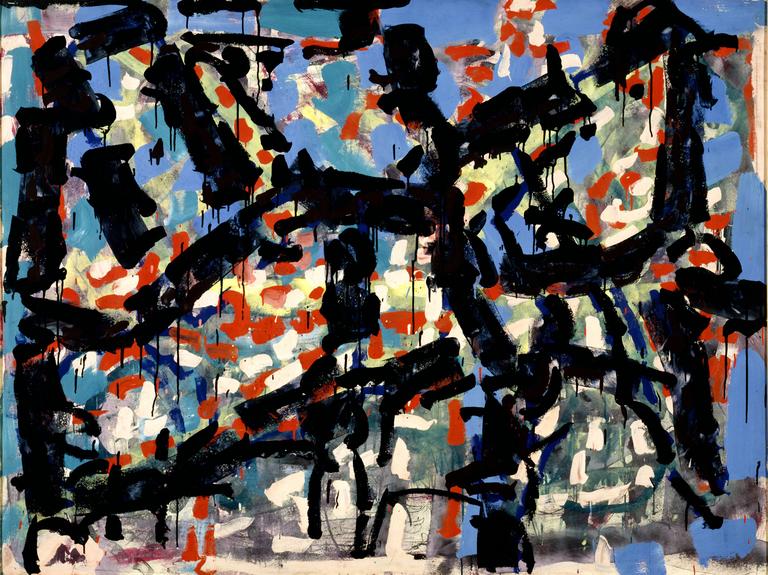 Jean Paul Riopelle, Sans Titre, 1971, Acrylique sur lithographie marouflée sur toile, collection Jules Maeght, photo Galerie Maegh