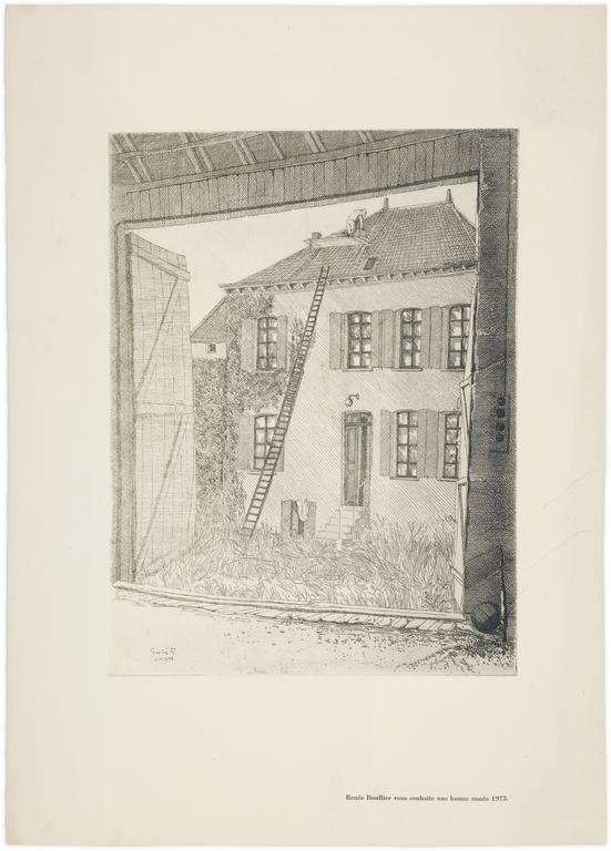 Catalogue raisonné, Claude Grobéty, La maison des Sièges - 1972