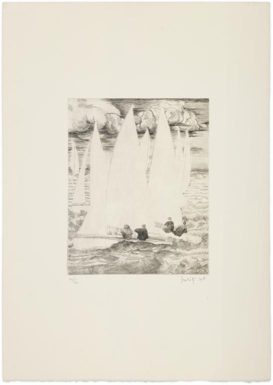 Catalogue raisonné, Claude Grobéty, Les bateaux de la Régate - 1971