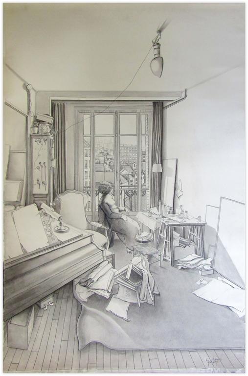 Catalogue raisonné, Claude Grobéty, La chaise renversée à Asnières - 1973