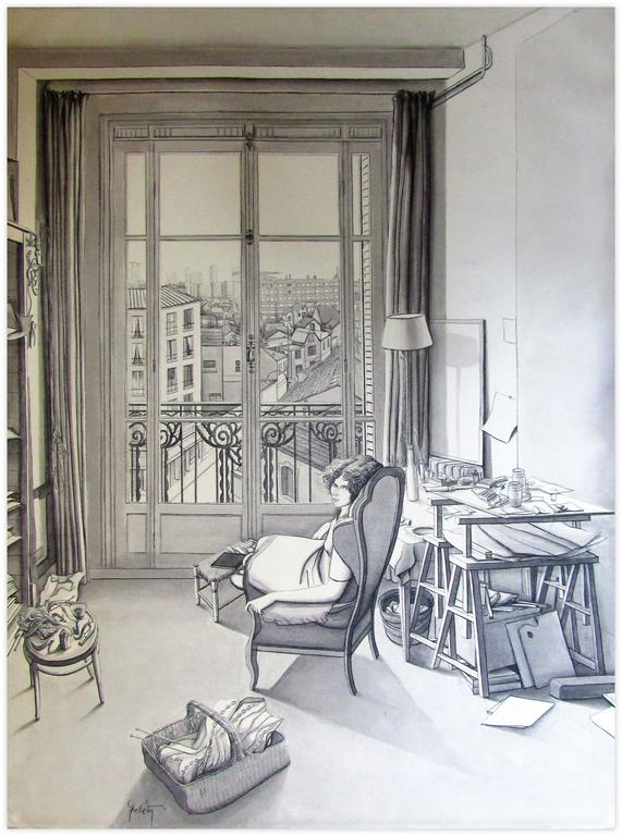 Catalogue raisonné, Claude Grobéty, Le panier de tricot à Asnières - 1973