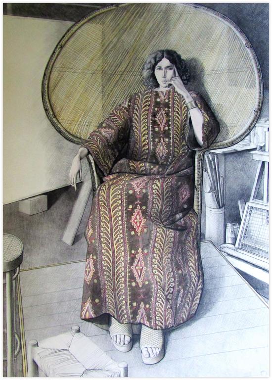 Catalogue raisonné, Claude Grobéty, Grande robe provençale dossier rond - 1975