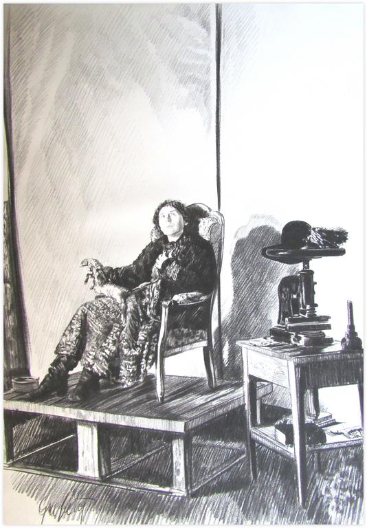 Catalogue raisonné, Claude Grobéty, Robe, veste et Spip, autobus et chapeau à plumes - 1978