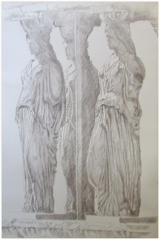 Catalogue raisonné, Claude Grobéty, Cariatides (deux) - 1979