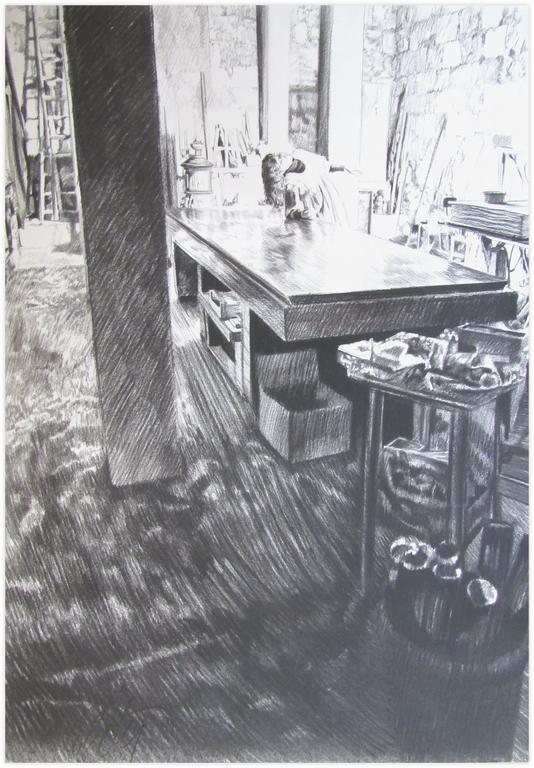 Catalogue raisonné, Robe blanche, appuyé sur la table en arrière, colonne - 1980