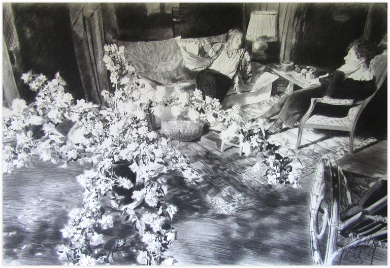 Catalogue raisonné, Claude Grobéty, Bouquet seringat, L. Voltaire, C. pouf - 1981