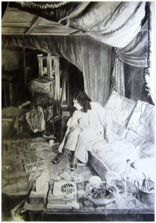 Catalogue raisonné, Claude Grobéty, Drappouf, Voltaire, ajuste la bride chaussure - 1981