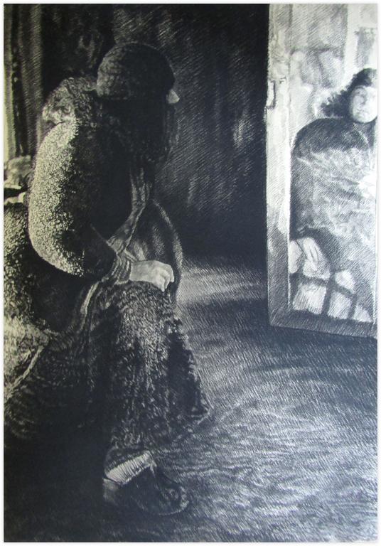Catalogue raisonné, Claude Grobéty, Robe chat, reflet miroir porte armoire - 1982