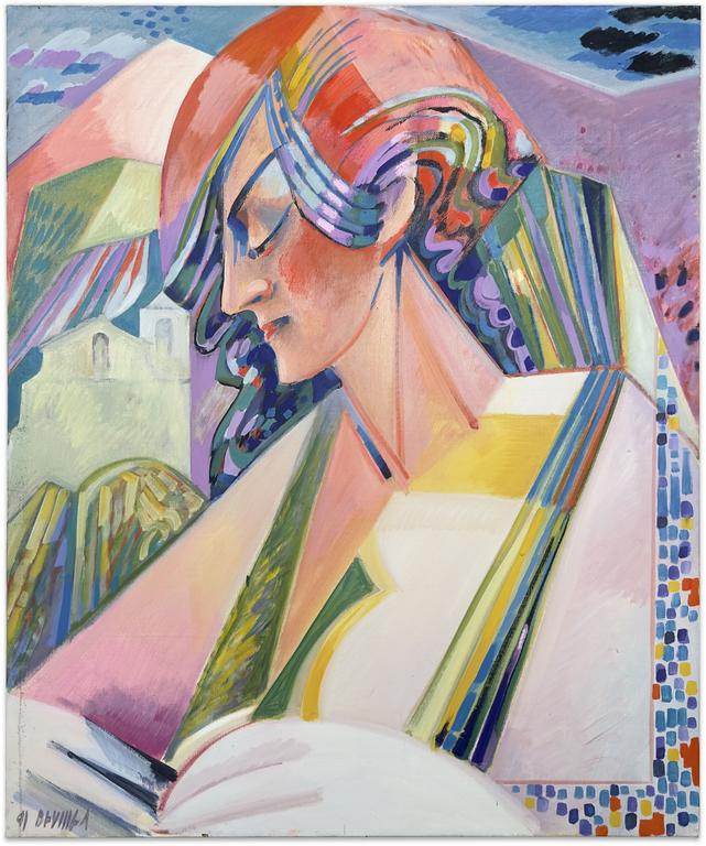 Catalogue raisonné, Adolphe Deville, Personnage féminin devant Saignon,1991