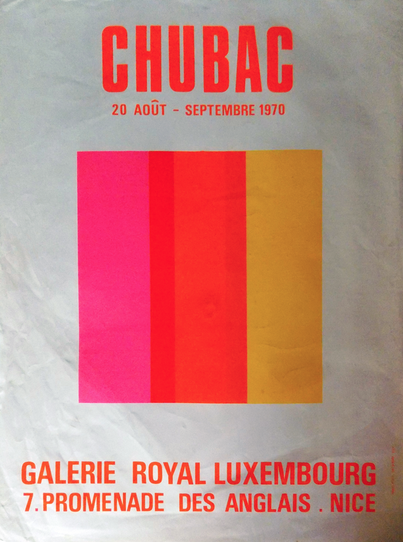 Affiche exposition Albert Chubac, Galerie Royal Luxembourg à Nice