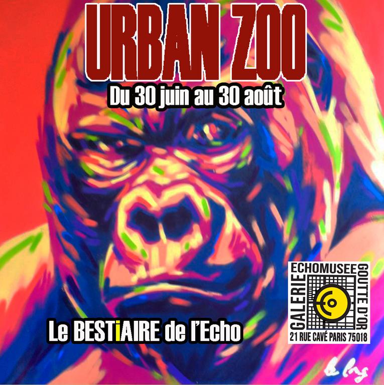 Affiche exposition Urban Zoo - Galerie Echomusée - Lelong Art