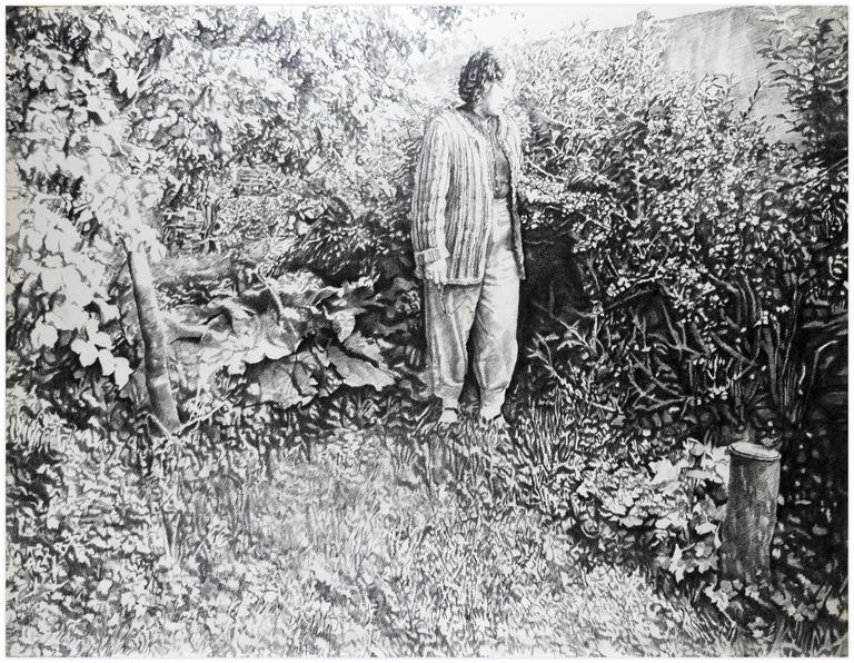 Claude Grobéty, Dans le jardin, entre noisetier et rhubarbe - 1995