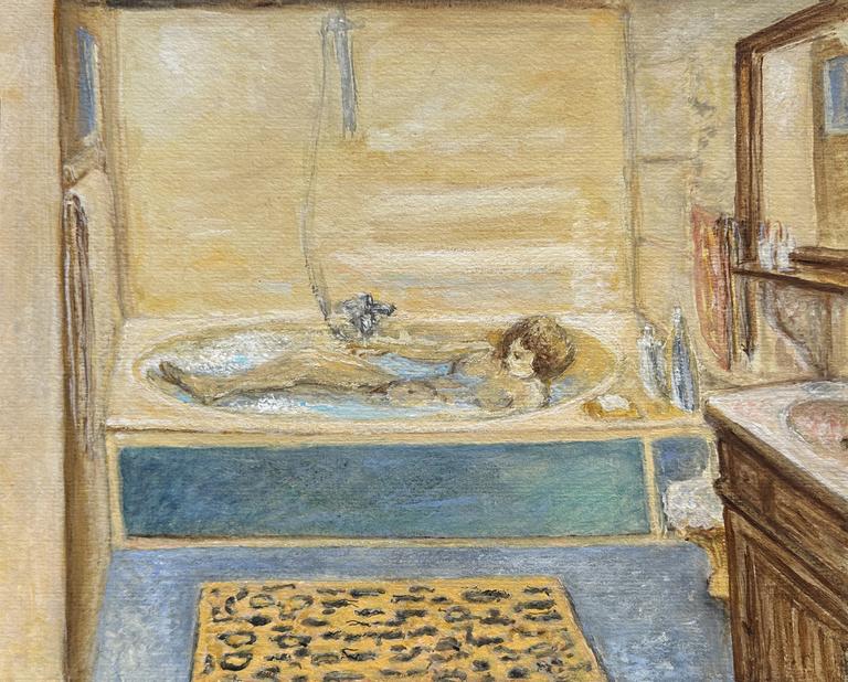 Catalogue raisonné, Claude Grobéty - Dans la baignoire, tapis de bain