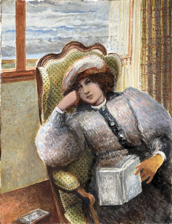Catalogue raisonné, Claude Grobéty - Elle rêve son livre à la main