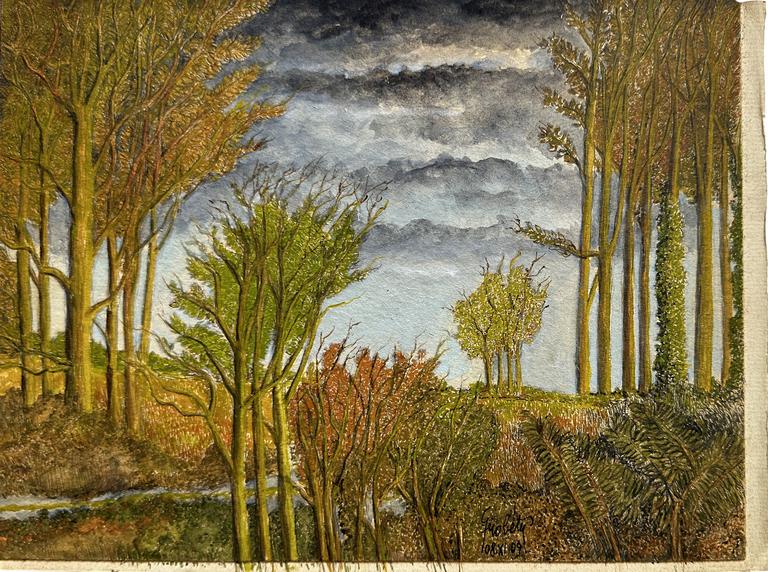 Claude Grobéty - Nuages gris, arbres d'or