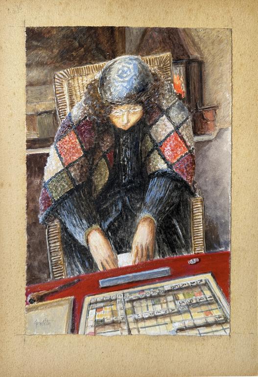 Catalogue raisonné, Claude Grobéty - Bouffon au scrabble