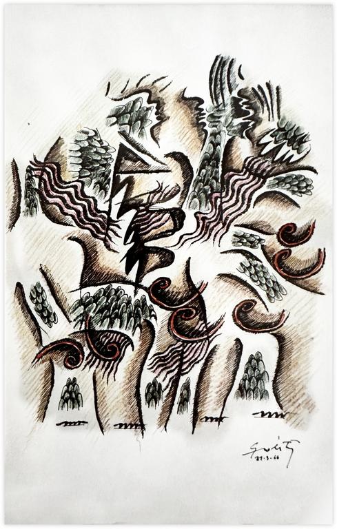 Catalogue raisonné, Claude Grobéty, Le Couple sous la couverture - 1966