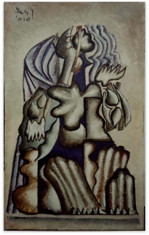 Claude Grobéty, Femme à sa coiffure - 1967