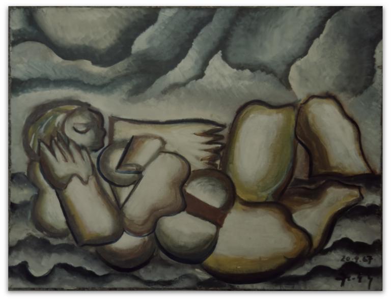 Claude Grobéty, Baigneuse couchée - 1967