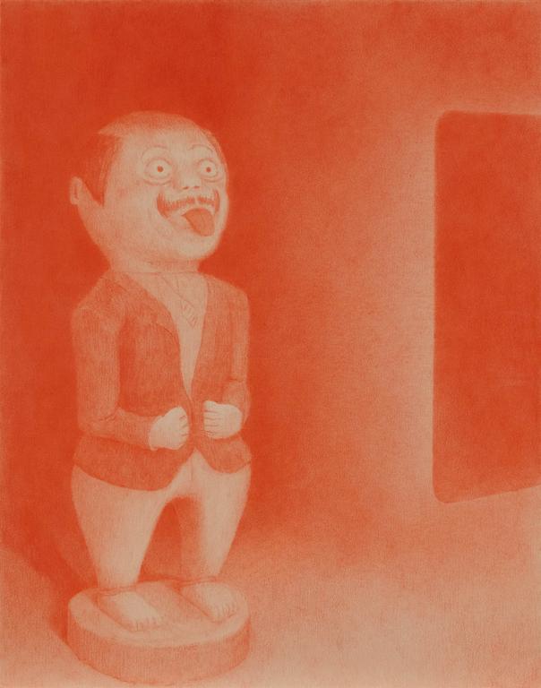 Pedro A.H Paixão, Alfredo, 2021, Crayon de couleur sur papier cartonné, 35,5 x 28 cm, Courtesy de l’artist et de la galerie Irène Laub 