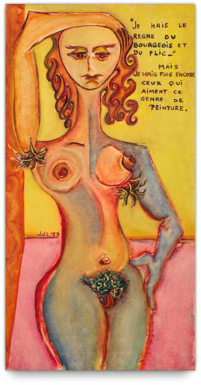 Jean-Jacques Lebel, Je hais le règne du bourgeois et du flic... - 1957