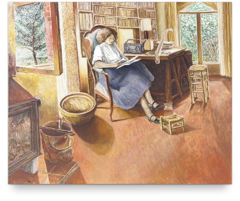 Catalogue raisonné, Claude Grobéty - Voltaire jupe grise radio sur tréteaux