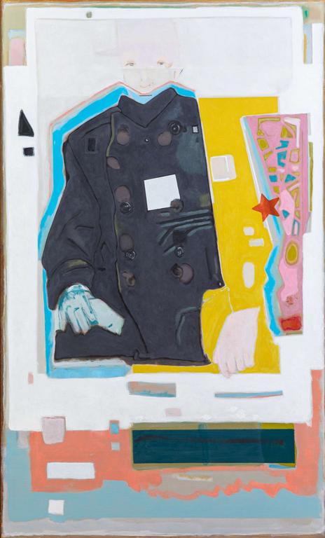 Jean-Michel Alberola, Vladimir Tatlin 3, - II, 2023 , Huile sur toile, 146 x 89 x 3 cm
