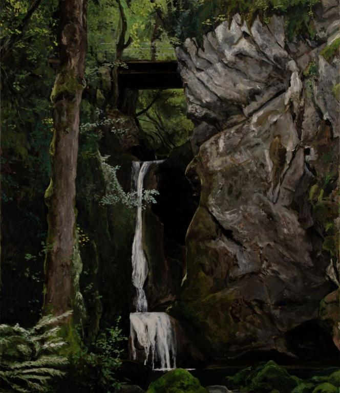 Martin BRUNEAU, Gour de Conche, 2023, huile sur toile, 150 x 130 cm