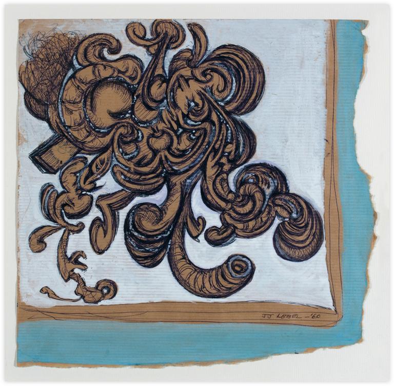 Catalogue raisonné, Jean-Jacques Lebel, Sans titre (Encre de chine gouache / papier) - 1960