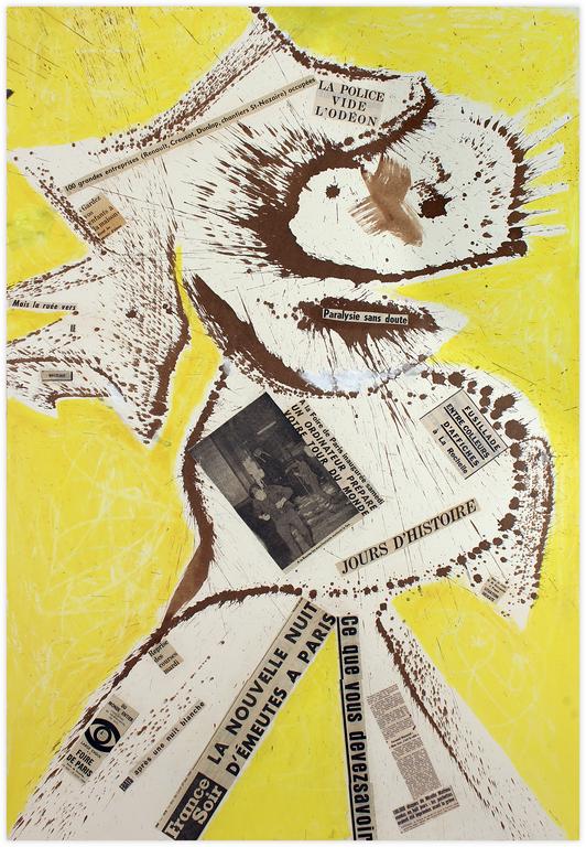 Catalogue raisonné, Jean-Jacques Lebel, La Police vide l'Odéon - circa 1970