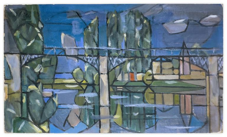 Catalogue raisonné, oeuvre de l'artiste Hans Seiler - Le pont de Chennevières, circa 1945