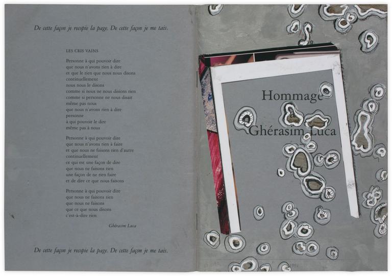Catalogue raisonné, Jean-Jacques Lebel, Carnet Hommage Ghérasim Luca