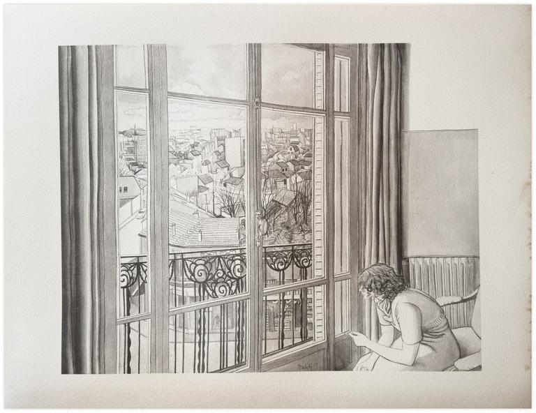 Catalogue raisonné, Claude Grobéty, La cigarette devant la fenêtre d’Asnière - 1971