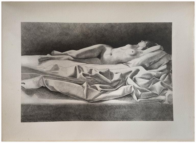 Catalogue raisonné, Claude Grobéty, Drapperie et nue - 1971