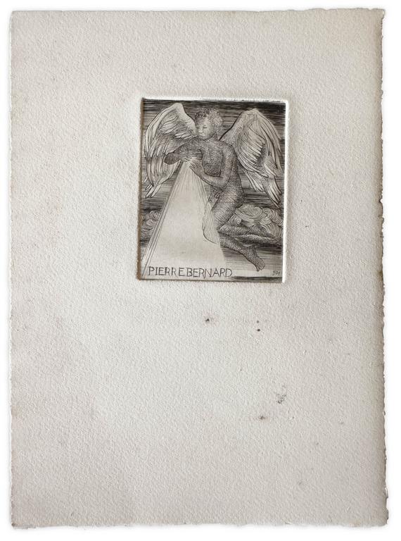 Catalogue raisonné, Claude Grobéty, Ex-libris pour Pierre Bernard - 1965