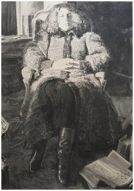 Catalogue raisonné, Claude Grobéty, Robe chat et bottes, le Herald Tribune, mots croisés - 1980