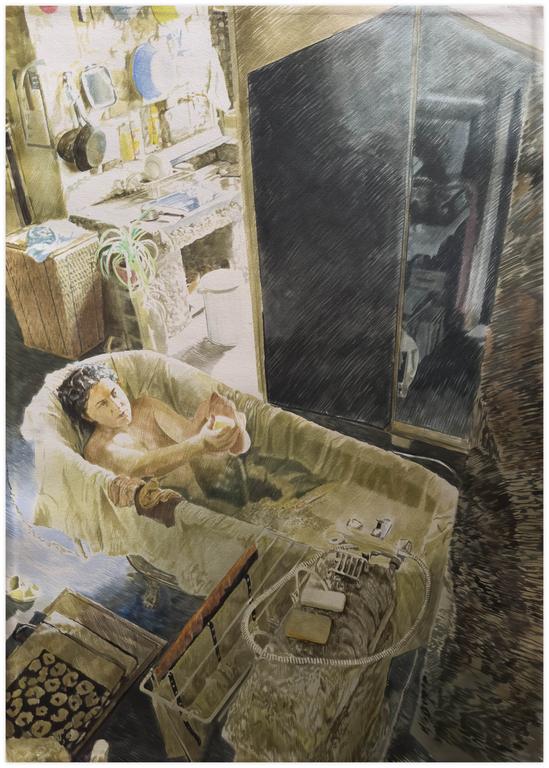 Catalogue raisonné, Claude Grobéty, Baignoire lave le pied - 1985