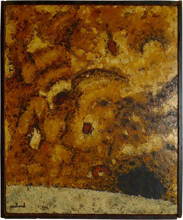 Catalogue raisonné, Robert Malaval, formes ocres, Agitation génésique - 1959