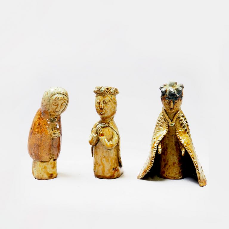 Catalogue raisonné, Oeuvre de Jean Lerat, Deux rois mages et un berger (éléments d'une crèche), 1948
