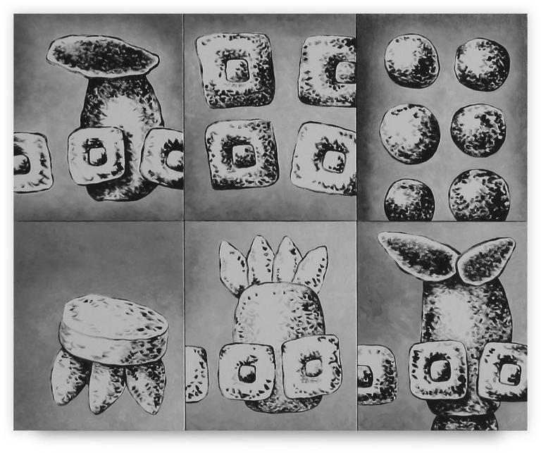 Catalogue raisonné, Jean-Paul Thaéron, Peinture polyptyque VII - 2002