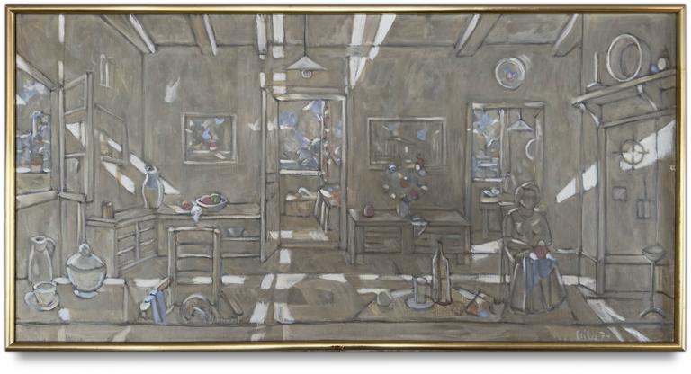 Catalogue raisonné, oeuvre de l'artiste Hans Seiler - Intérieur beige, 1974