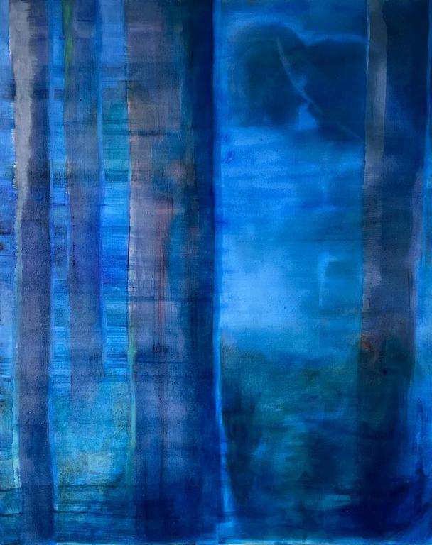 Simon Martin, La forêt II, huile sur bois, 162 x 130 cm. Courtesy galerie Jousse Entreprise, Paris