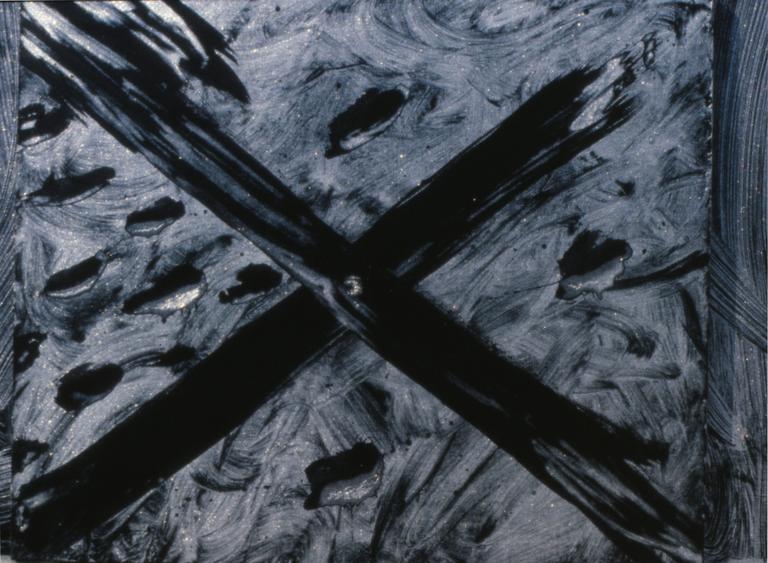 Robert Malaval, X barré - 1977, Acrylique sur toile, 150 x 150 cm, 1977