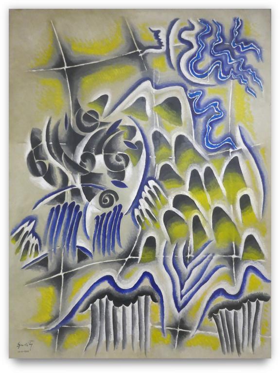 Catalogue raisonné, Claude Grobéty, Fille avec un bouquet - 1966