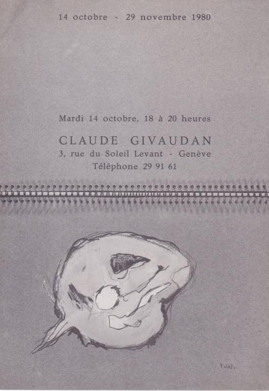 Exposition galerie Claude Givaudan, 1980