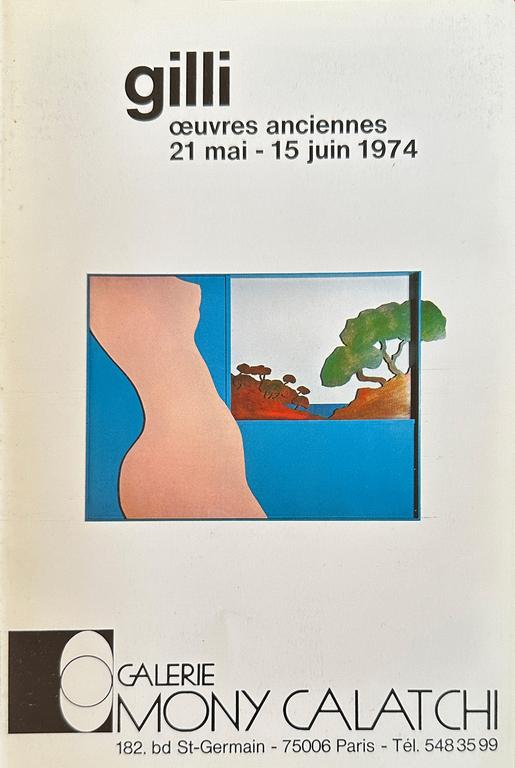 Exposition de Claude Gilli, galerie Mony Calatchi en 1974