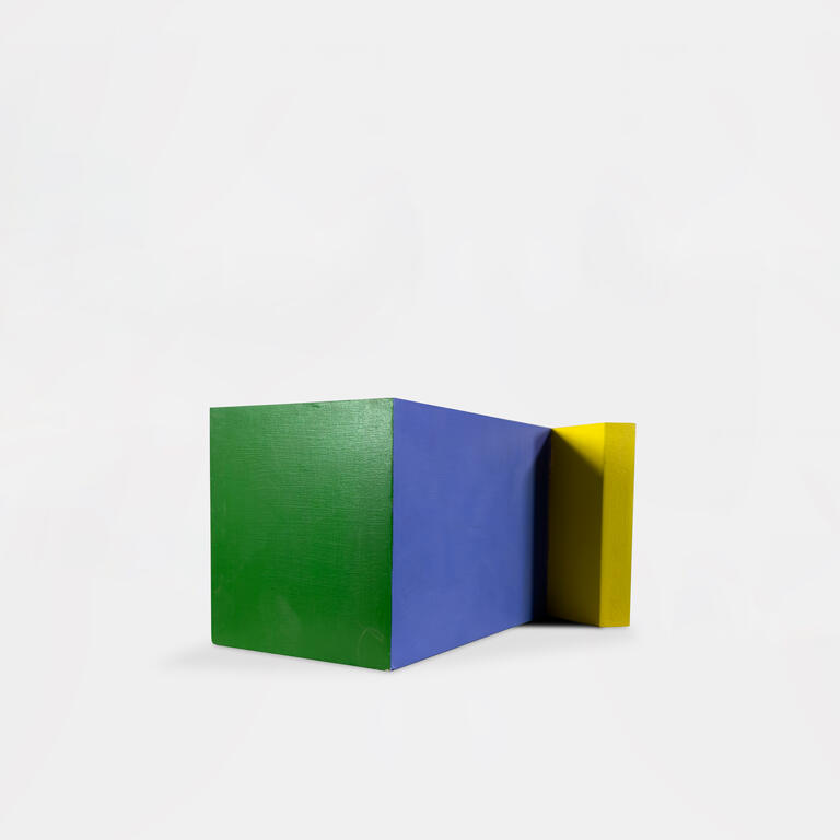 Catalogue raisonné, Joel Froment, Sculpture sans titre (jaune bleu vert)